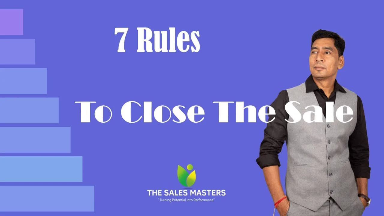 Seven Rules I Use in Closing The Sale | Jagdish Kumawat #sales #masters #mantra #tips #training